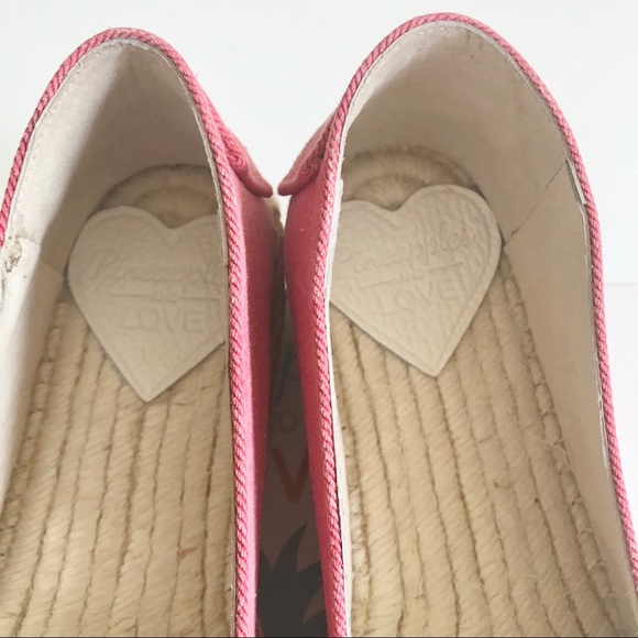 Red denim embroidered star espadrilles - Picture 3 of 7